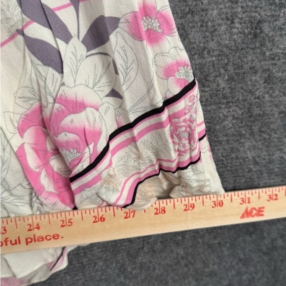 Free People Asymmetrical Skirt in Black and Pink Floral - Picture 11 of 13